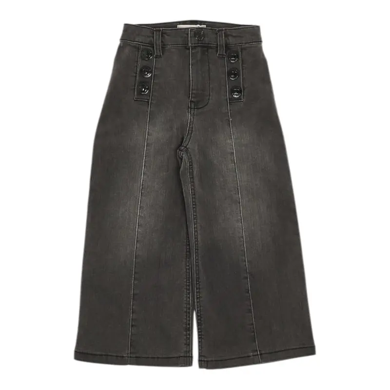 Twinset Jeans tinta unita con Bottoni Modello A Palazzo Grigio per Neonata