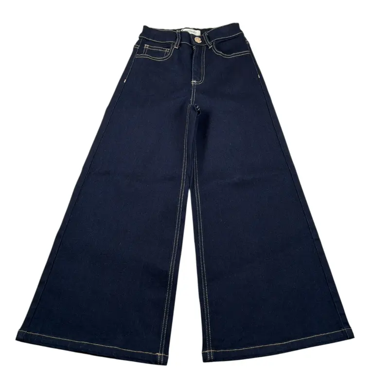 Twinset Jeans tinta unita Modello Palazzo Blu per Bambina