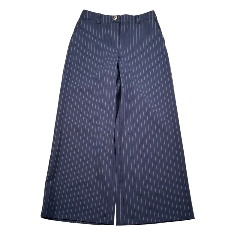 Twinset Pantalone tinta unita con Fantasia A Righe Blu per Bambina