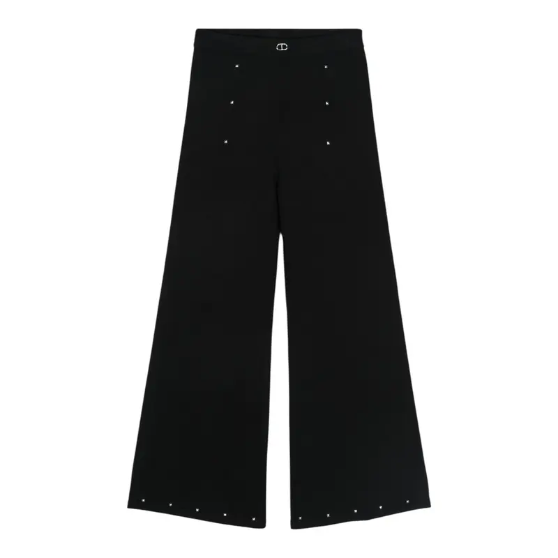 Twinset Pantalone tinta unita Modello Palazzo Nero per Bambina