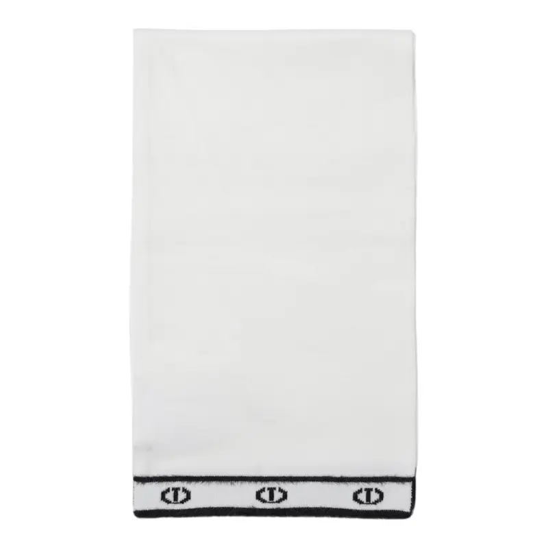Twinset Sciarpa tinta unita con Logo Panna per Bambina