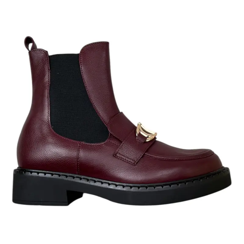 Twinset Stivale tinta unita con Applicazioni Bordeaux per Bambina