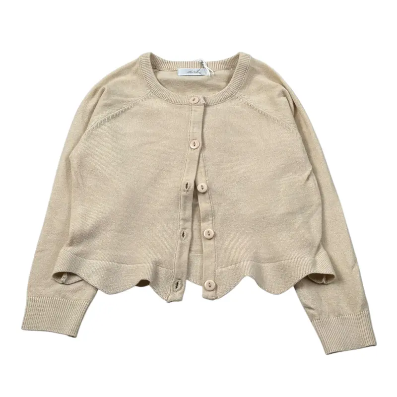 U+È Cardigan Tinta Uita Beige per Neonata