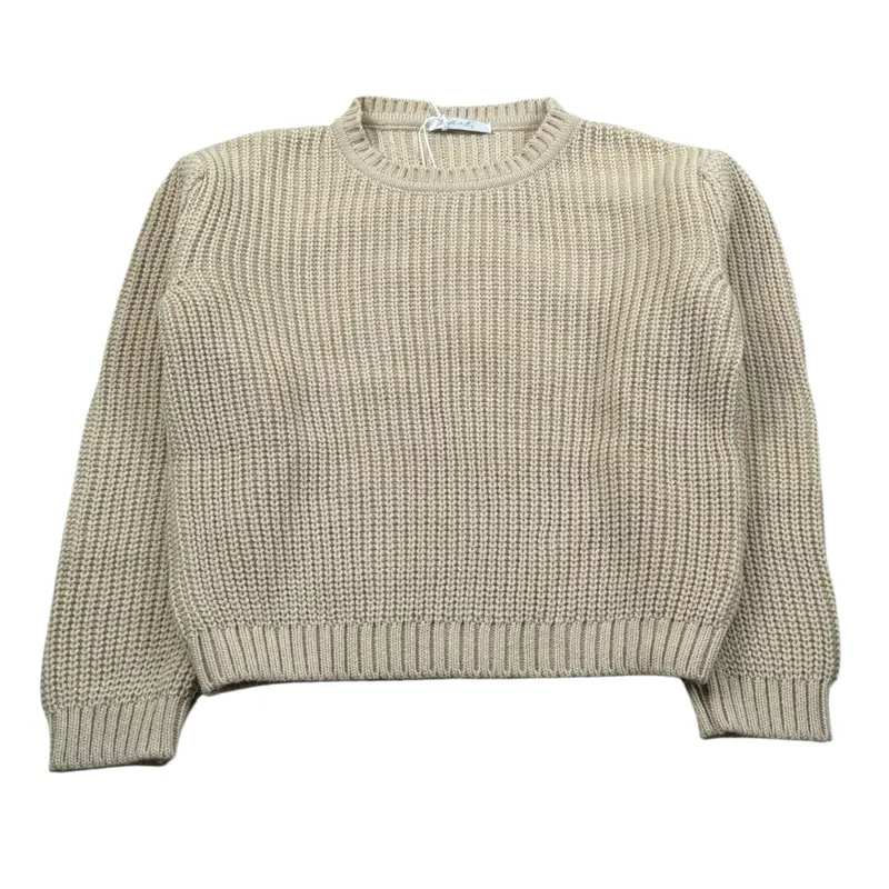 U+È Maglia Girocollo tinta unita Beige per Bambina