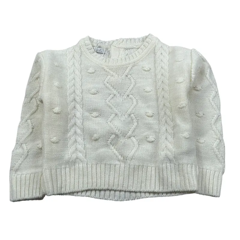 U+È Maglia Girocollo tinta unita Panna per Bambina