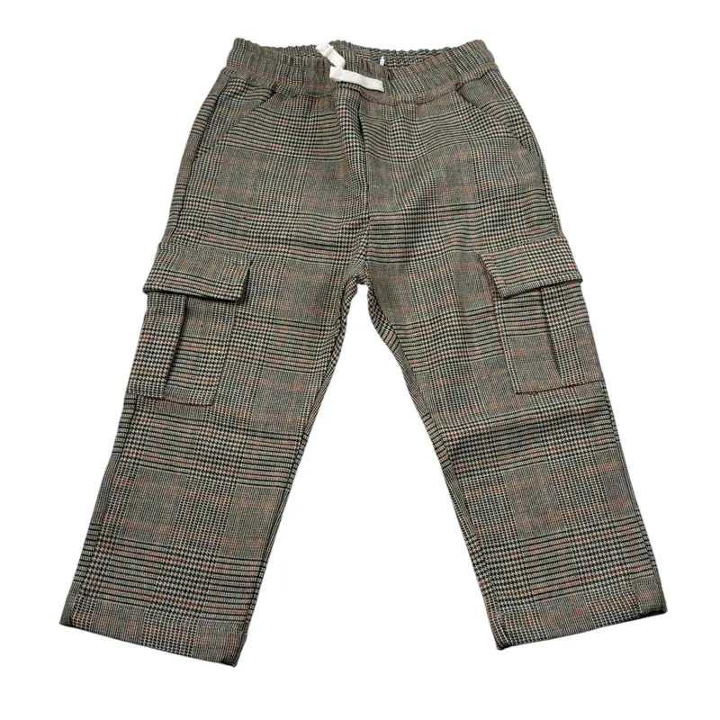 U+È Pantalone tinta unita con Elastico In Vita Beige per Neonato