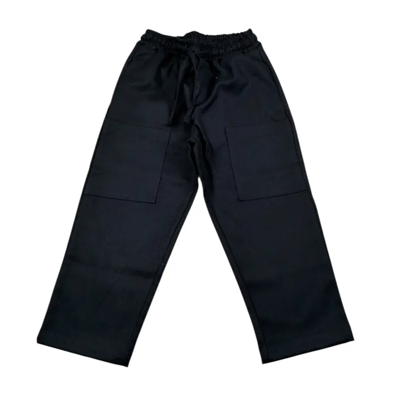 U+È Pantalone tinta unita con Elastico In Vita Blu per Neonato
