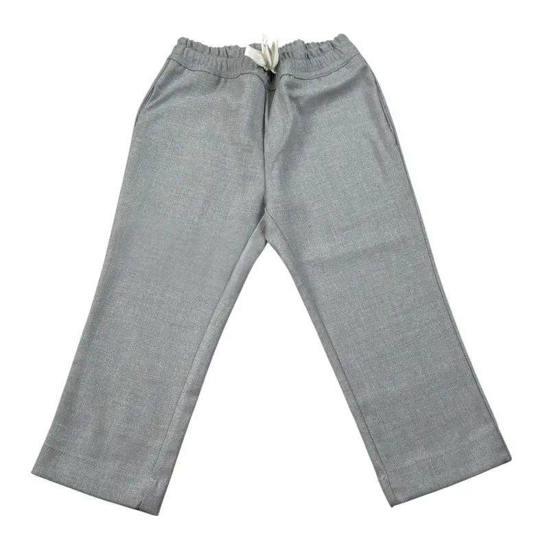 U+È Pantalone tinta unita con Elastico In Vita Grigio per Bambino