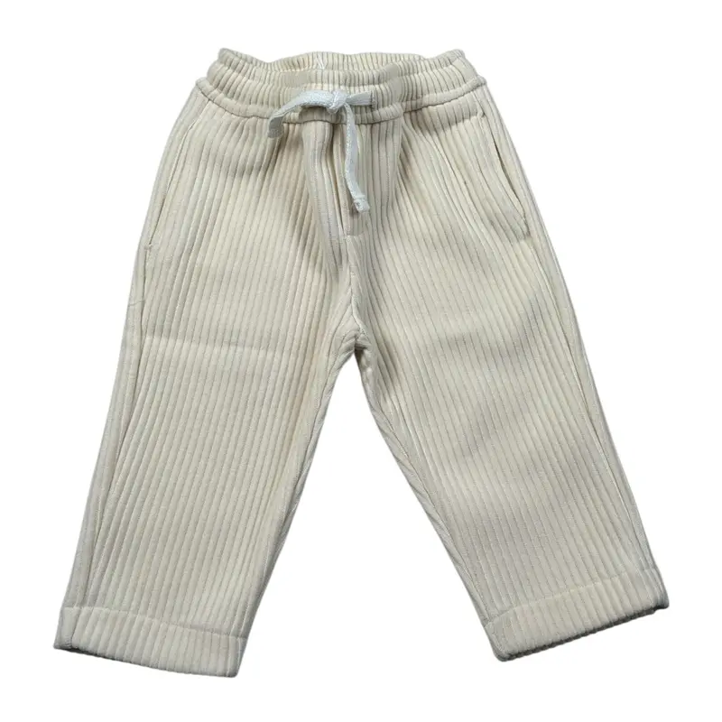 U+È Pantalone tinta unita con Elastico In Vita Panna per Neonato