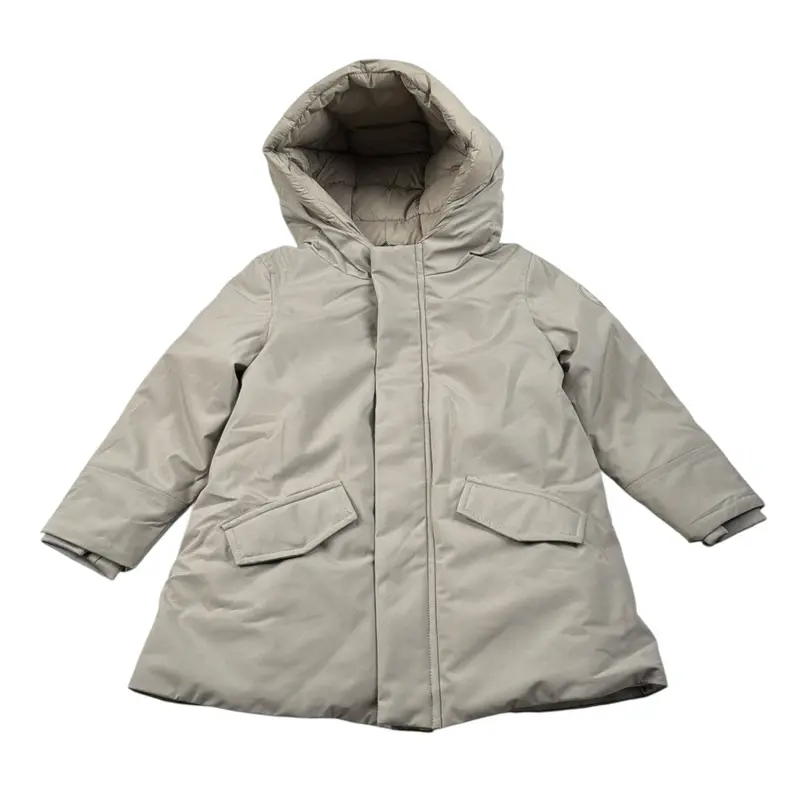 U.S. Polo Assn Giubbino tinta unita con Cappuccio Beige per Neonato