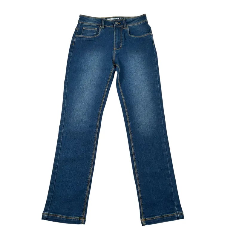 U.S. Polo Assn Jeans tinta unita con 5 Tasche Blu per Bambino