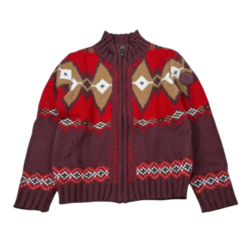 U.S. Polo Assn Maglia con Zip Tricolore Rosso per Bambino