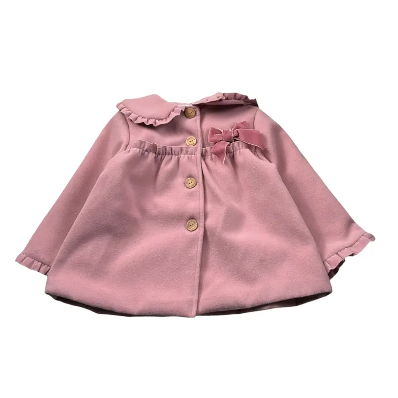 Valentina Bebes Cappotto tinta unita Rosa per Neonata