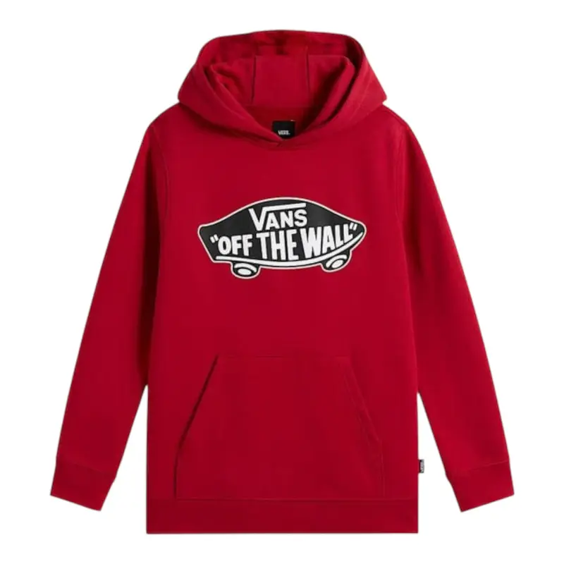 Vans Felpa tinta unita con Cappuccio E Logo Rosso per Bambino