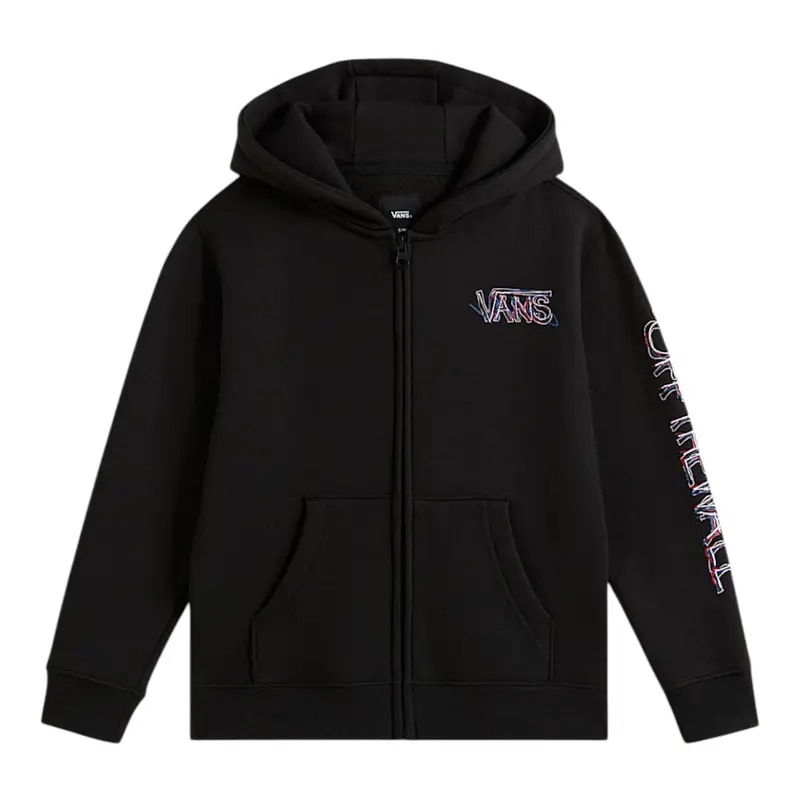 Vans Felpa Xon Zip E Cappuccio tinta unita Nero per Neonato