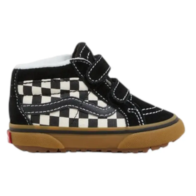 Vans Sneakers Bicolore con Fantasia Scacchi Bianco/Nero per Neonato