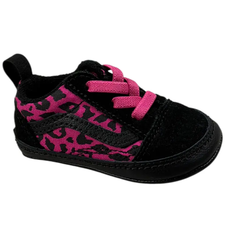 Vans Sneakers tinta unita con Lacci Nero per Neonata