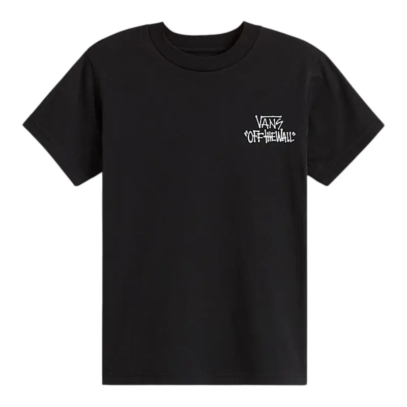Vans T-Shirt Girocollo tinta unita con Logo Nero per Neonato