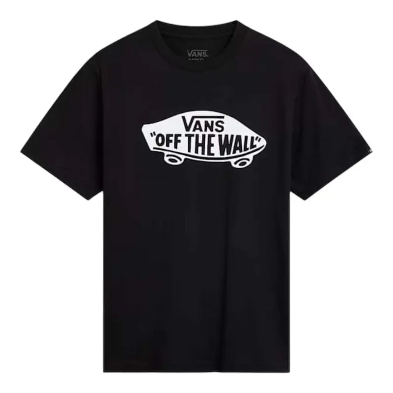 Vans T-Shirt Girocollo tinta unita con Logo Nero per Neonato