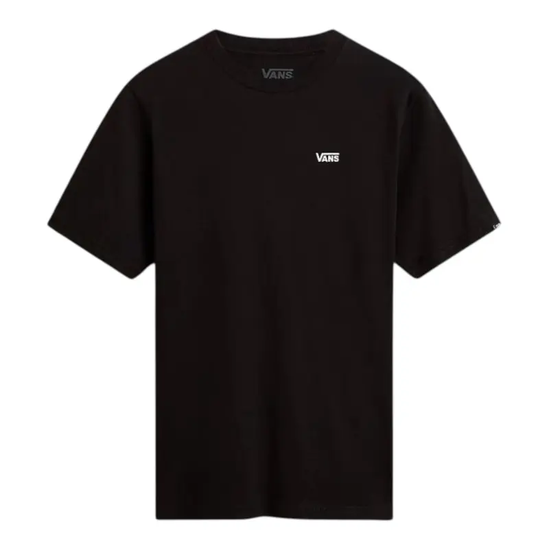 Vans T-Shirt tinta unita Girocollo con Logo Nero per Bambino