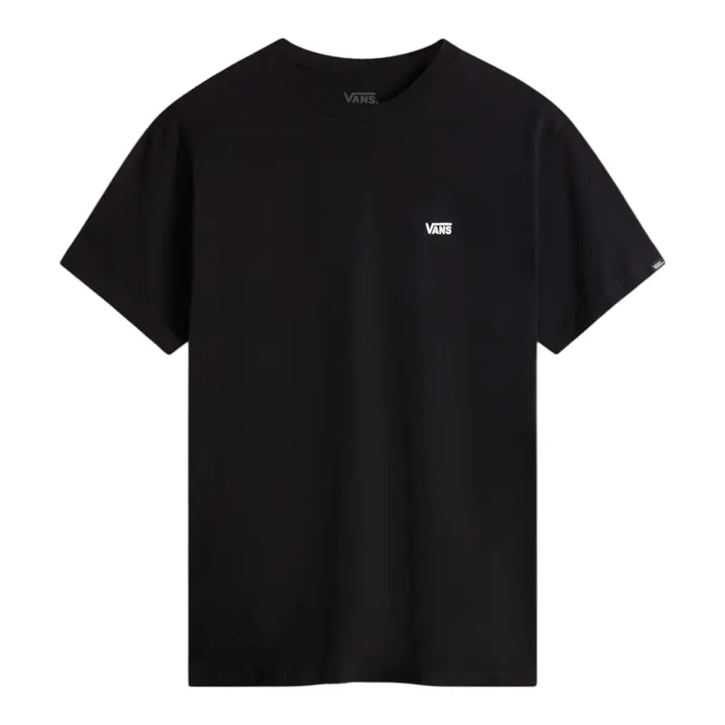 Vans T-Shirt tinta unita Girocollo con Logo Nero per Bambino
