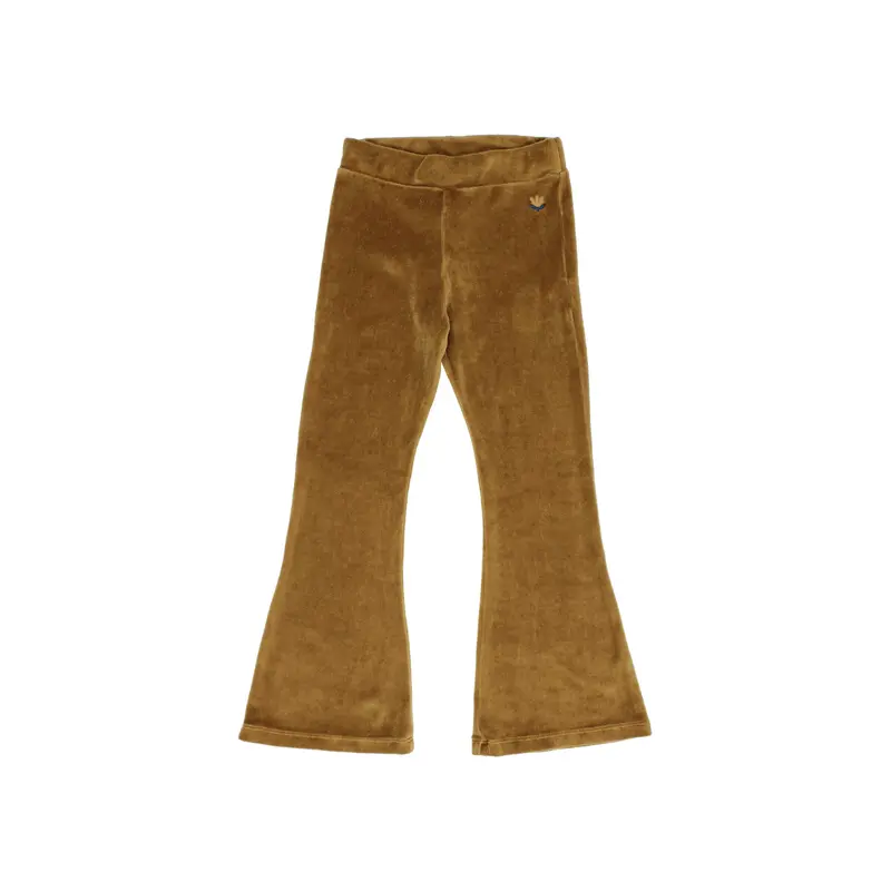 Velvet Pants Flare -Ocre