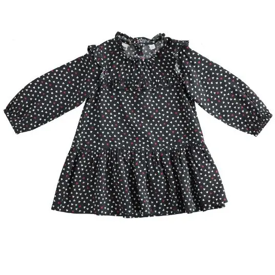 Vestito bambina con piccoli cuori colorati