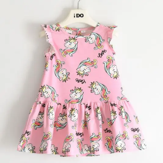 Vestito bambina con stampa unicorni