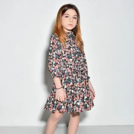 Vestito bambina fantasia fiori piccoli e delicati