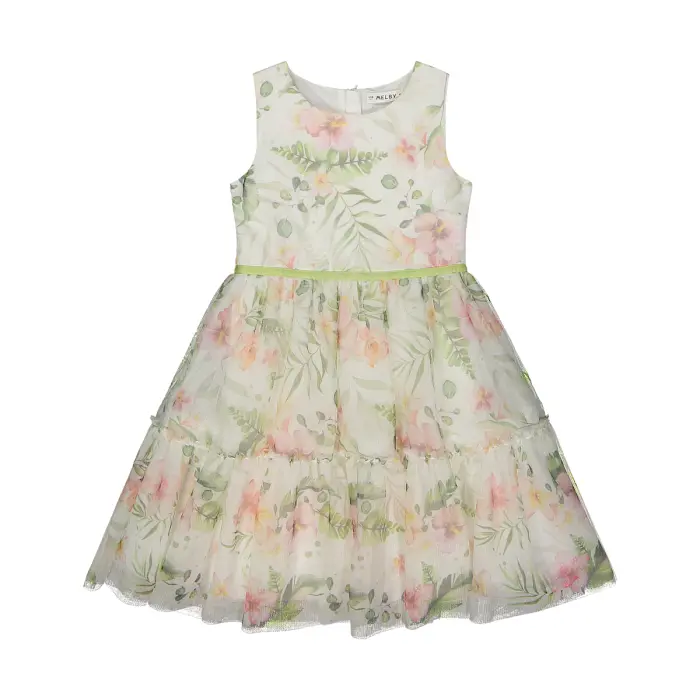 Vestito in tulle stampato per ragazza