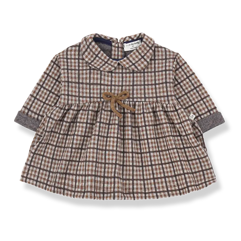 Vestito Pied de Poule con fiocchetto JULIA | 1+ IN THE FAMILY