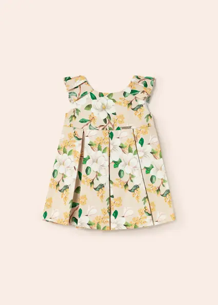Vestito saten stampato neonata