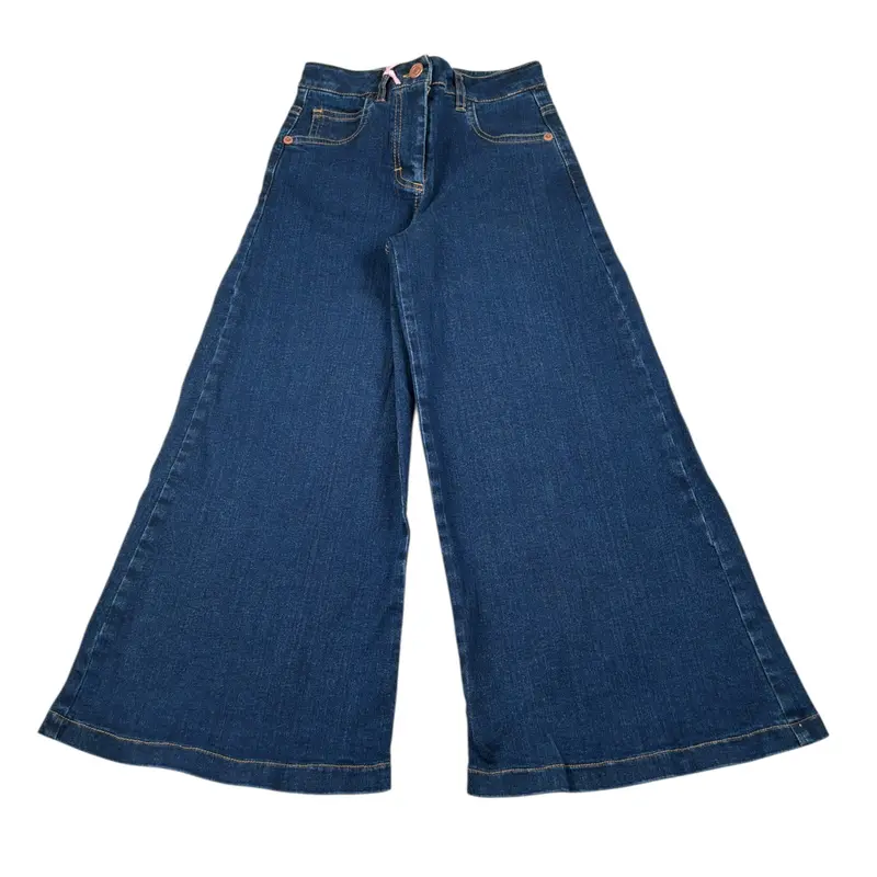 Vicolo Jeans Modello Palazzo tinta unita Blu per Bambina
