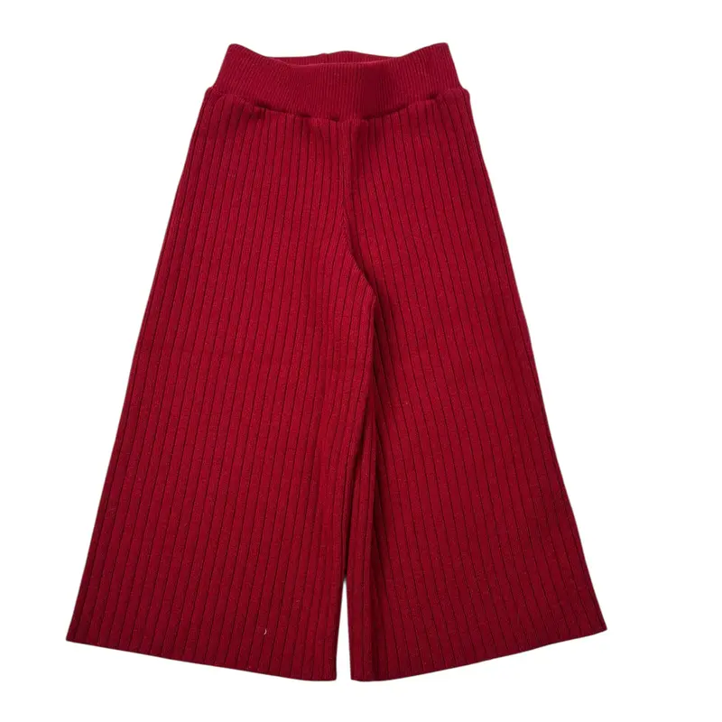 Vicolo Pantalone tinta unita Modello Palazzo Bordeaux per Neonata