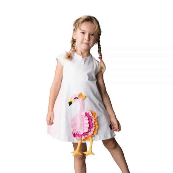 Voganto Kids Vestito bambina fenicottero