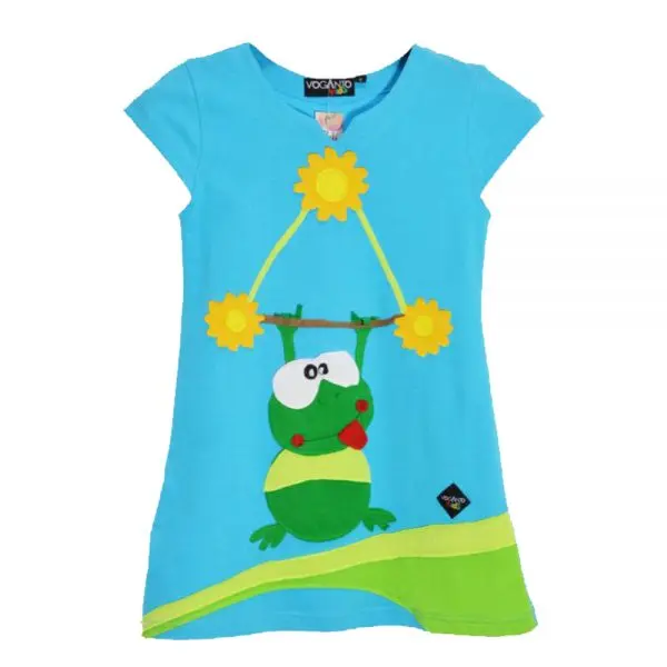 Voganto Kids Vestito bambina Happy Frog