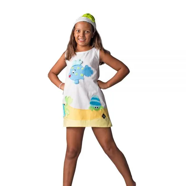 Voganto Kids Vestito bambina pesce paguri