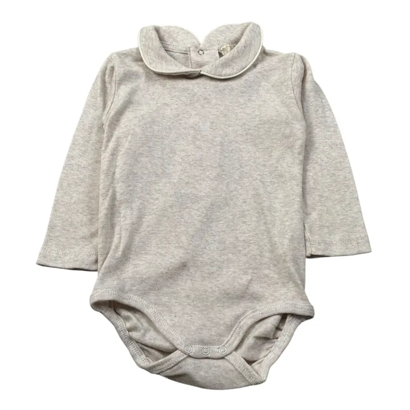 Wedoble Body Manica Lunga tinta unita Beige per Neonato