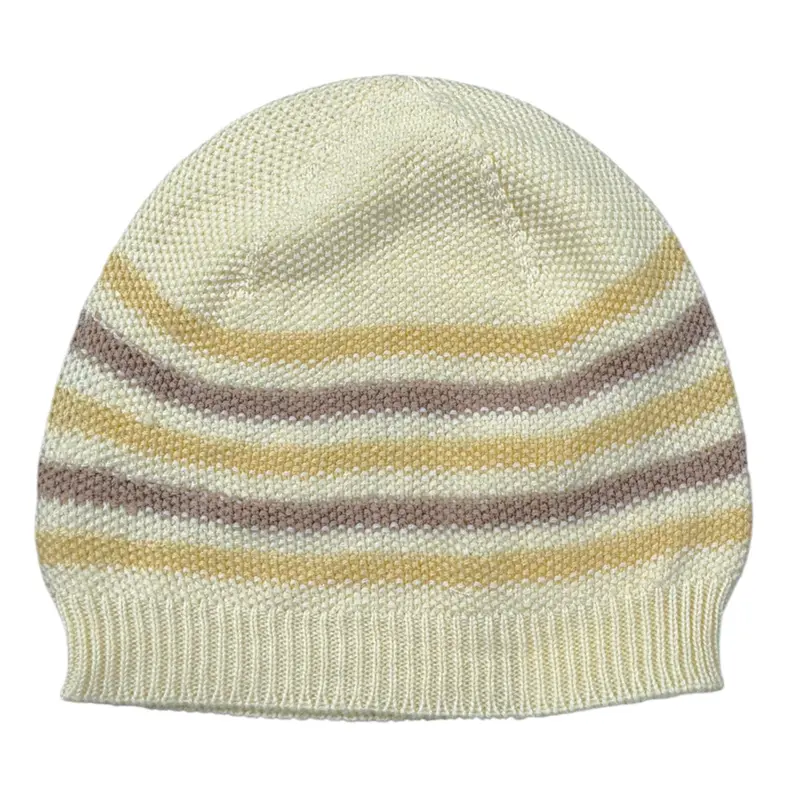 Wedoble Cappello Bicolore con Fantasia A Righe Giallo per Neonato