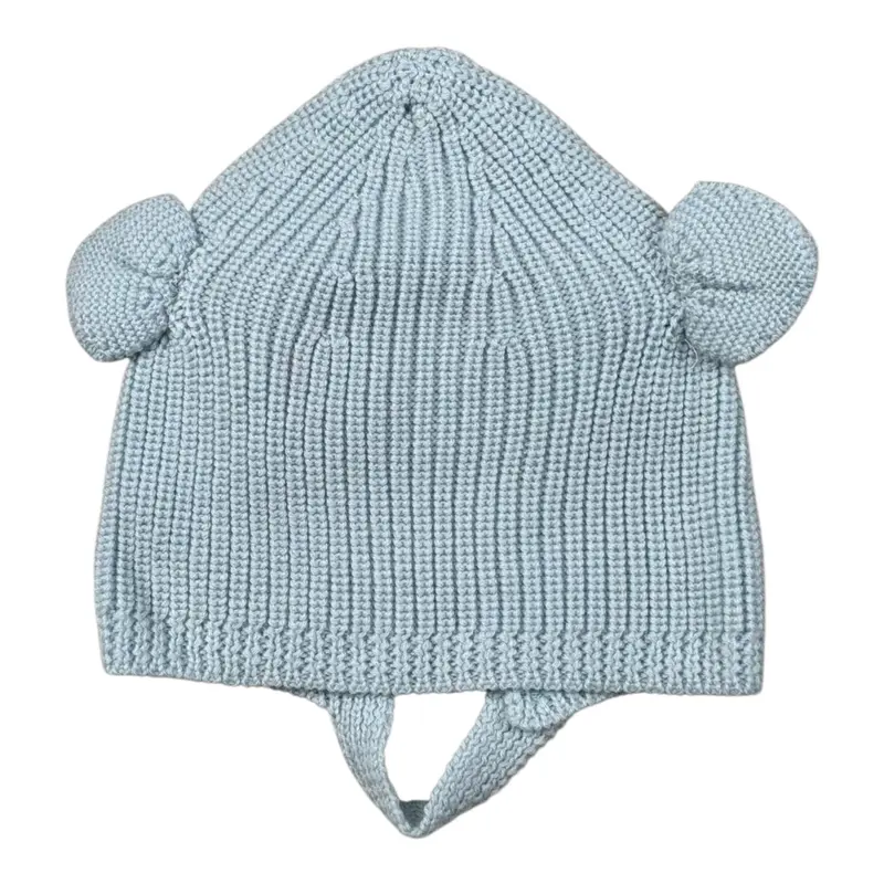 Wedoble Cappello tinta unita con Orecchie Azzurro per Neonata