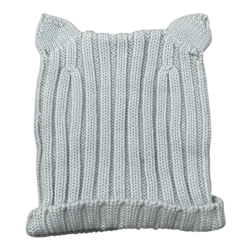 Wedoble Cappello tinta unita con Orecchie Azzurro per Neonato