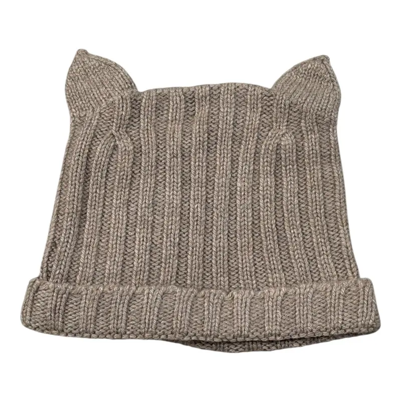 Wedoble Cappello tinta unita con Orecchie Beige per Neonata