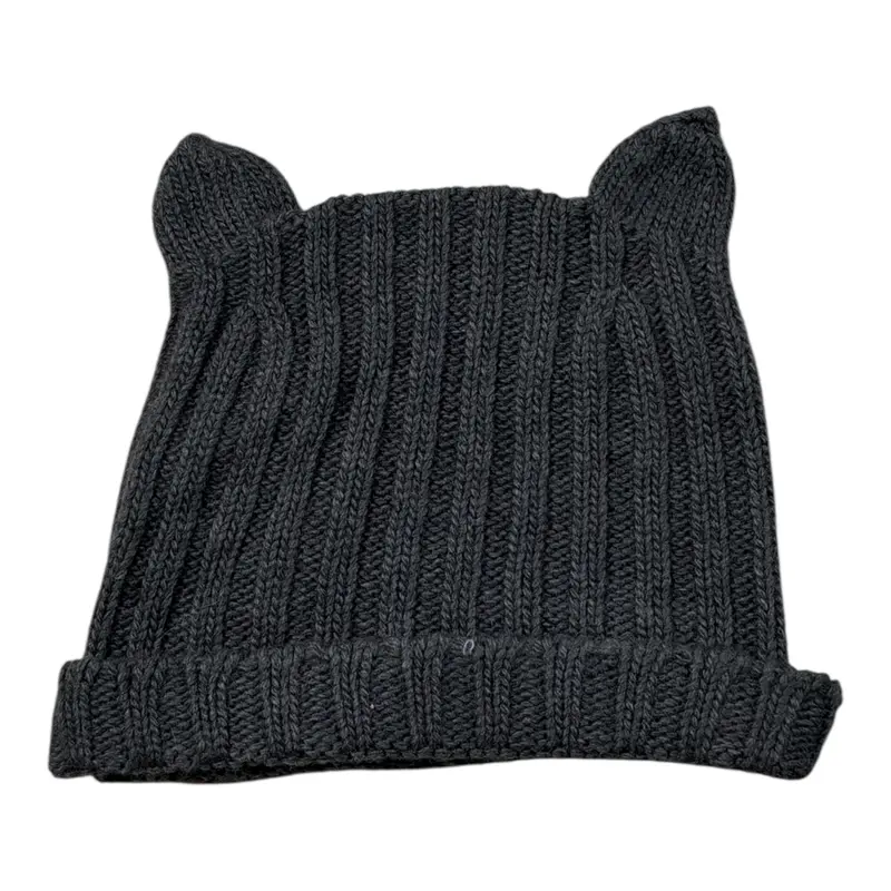 Wedoble Cappello tinta unita con Orecchie Grigio Scuro per Neonato