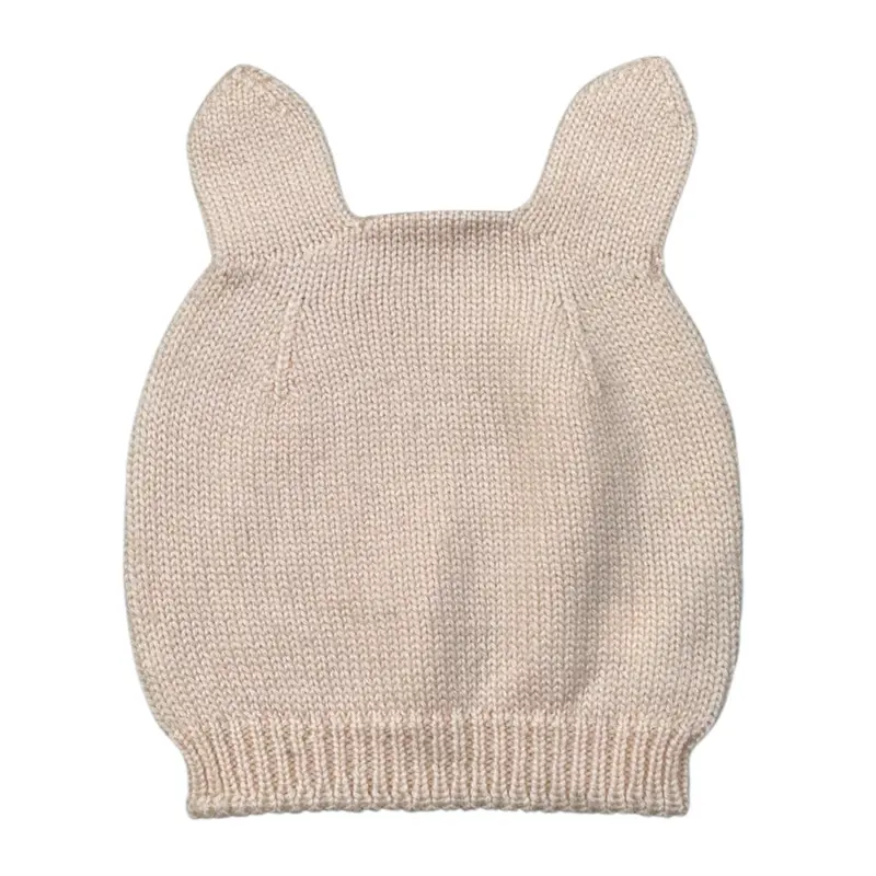 Wedoble Cappello tinta unita con Orecchie Rosa per Neonata