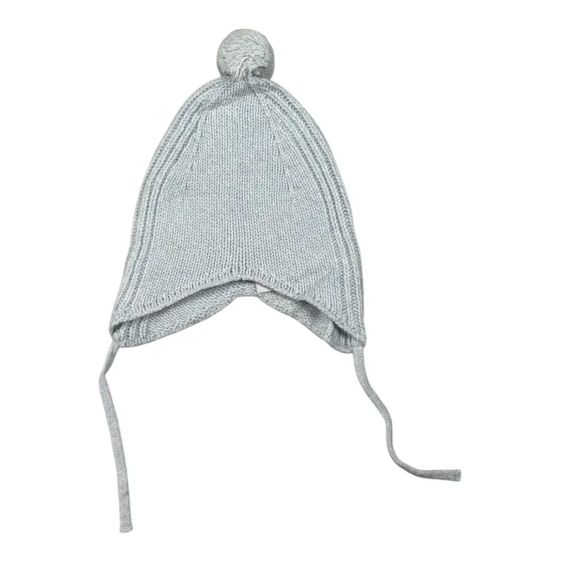 Wedoble Cappello tinta unita con Pon Pon Azzurro per Neonata