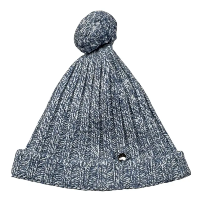 Wedoble Cappello tinta unita con Pon Pon Blu per Neonato