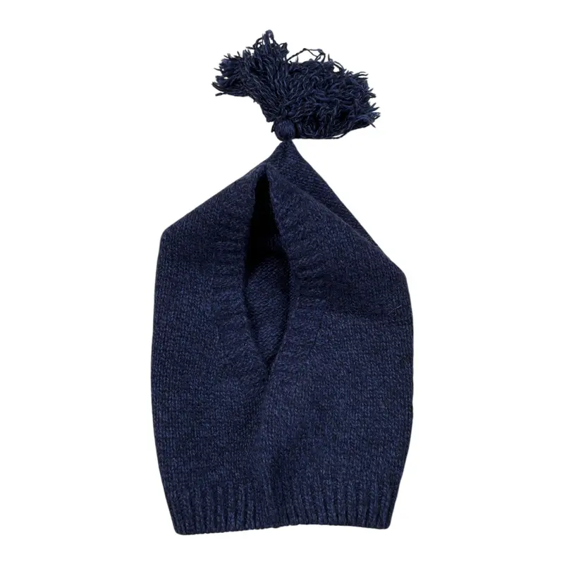 Wedoble Cappello tinta unita con Pon Pon Blu per Neonato