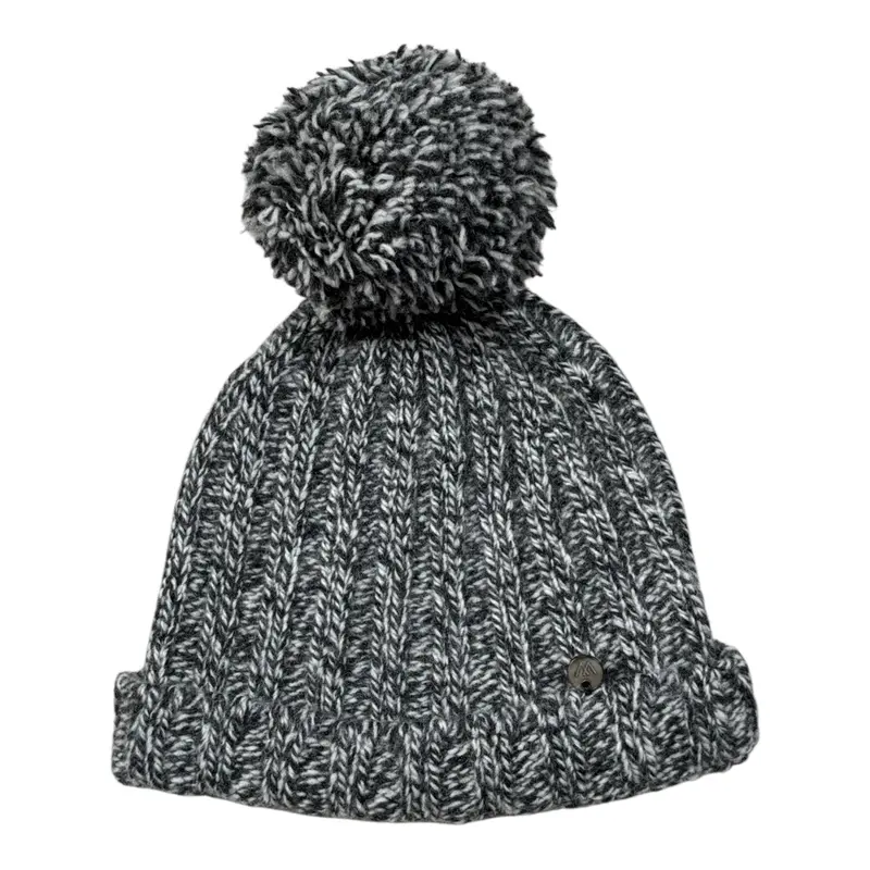Wedoble Cappello tinta unita con Pon Pon Grigio per Neonato