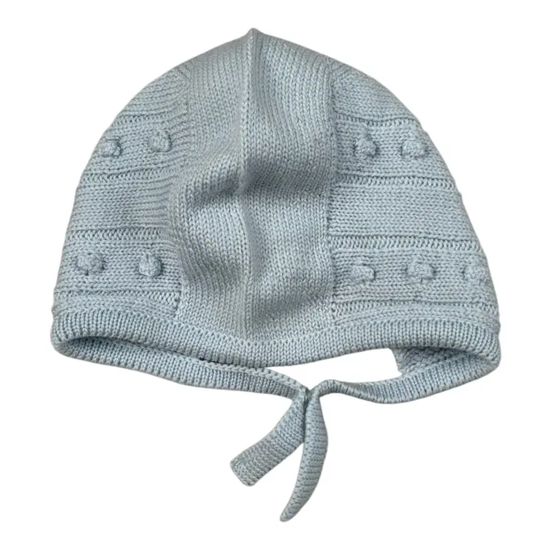 Wedoble Cappello tinta unita con Ricami Azzurro per Neonato