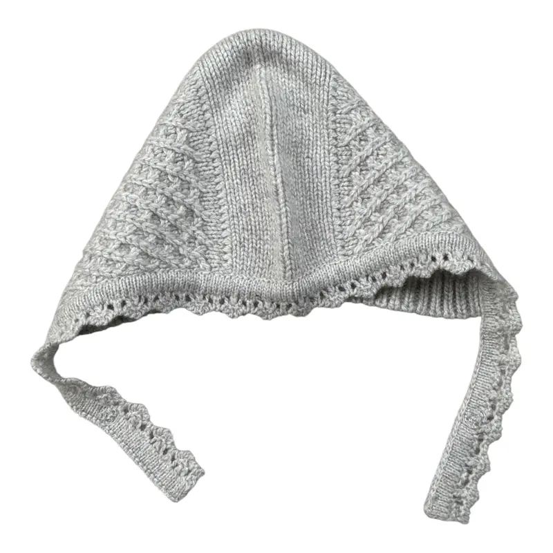 Wedoble Cappello tinta unita con Ricami Grigio per Neonata